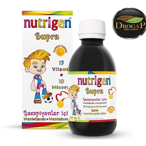 NUTRİGEN SUPRA 200 ML ŞURUP PORTAKAL AROMALI