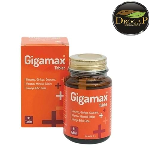 GİGAMAX 30 TABLET ( GİNSENG & GİNKO & GUARANA ) ( VİTAMAKS )