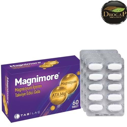 MAGNİMORE 60 TABLET ( MAGNEZYUM İÇEREN TAKVİYE EDİCİ GIDA )
