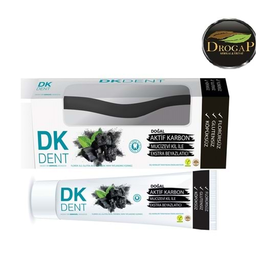 DK DENT DERMOKİL DİŞ MACUNU 50 ML + FIRÇA HEDİYELİ ( AKTİF KARBON )