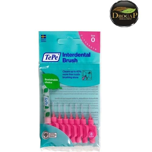 TEPE ARAYÜZ FIRÇASI PEMBE 0,4 ML 8 Lİ PAKET ( NO : 0 )