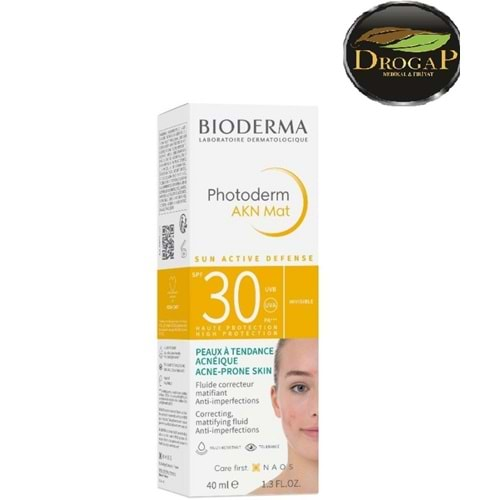 BİODERMA PHOTODERM AKN MAT SPF 30 + ( SİVİLCE KARŞITI ) GÜNEŞ KREMİ 40 ML