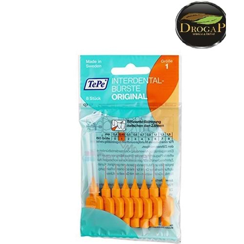 TEPE ARAYÜZ FIRÇASI TURUNCU 0.45 ML 8 Lİ PAKET ( NO : 1 )