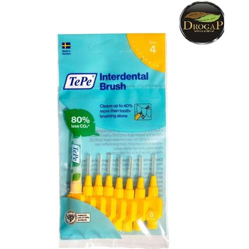 TEPE ARAYÜZ FIRÇASI SARI 0,45 ML 8 Lİ PAKET ( NO : 4 )