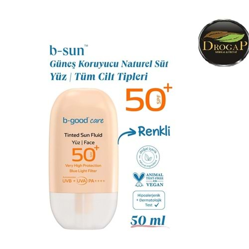 B-GOOD SUN CARE GÜNEŞ KREMİ RENKLİ SPF50+ YETİŞKİN ( TİNTED )