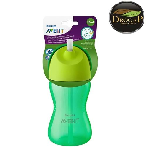 AVENT SCF798 /01 DESENLİ PİPETLİ BARDAK 300 ML ERKEK YEŞİL 12M +