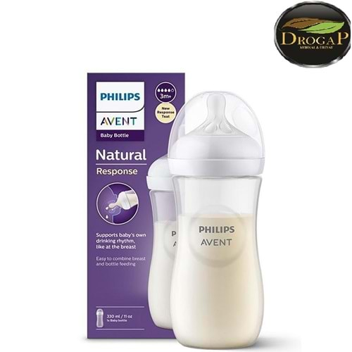 AVENT BİBERON NATURAL PP RESPONSE DOĞAL TEPKİLİ 3M+ AY 330 ML NO : 2