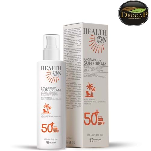 HEALTH ON GÜNEŞ KREMİ SPF50+ 100 ML ( AKNE KARŞITI & RENK TONU DÜZENLEYİCİ )( OPREVA )