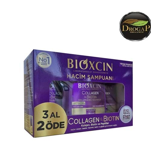 BİOXCIN COLLAGEN & BİOTİN HACİM ŞAMPUANI 300 ML 3 AL 2 ÖDE KOFRE PAKET