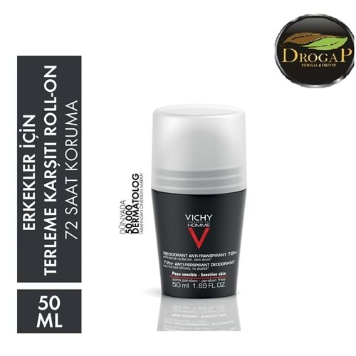 VİCHY ROLL-ON DEODORANT HOMME 50 ML ( 72 SAAT ETKİLİ )