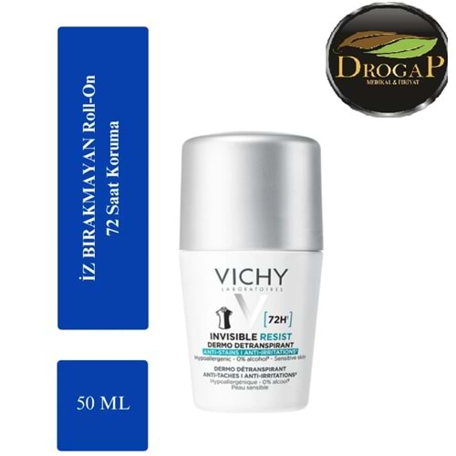 VİCHY ROLL-ON DEODORANT İNVİSİBLE 50 ML ( 72 SAAT ETKİLİ )