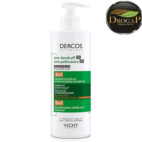 VİCHY DERCOS ANTİ-DANDRUFF & ANTİ-PELLİCULAİRE DS KEPEK KARŞITI ŞAMPUAN 390 ML