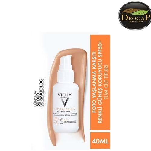 VİCHY CS UV AGE DAİLY GÜNEŞ KREMİ SPF 50 + YAŞLANMA KARŞITI 40 ML TİNTED RENKLİ