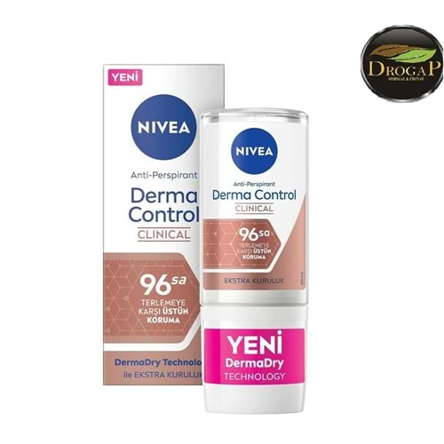 NIVEA ROLL-ON DERMA CONTROL CLİNİCAL DEODORANT 50 ML ( KADIN )