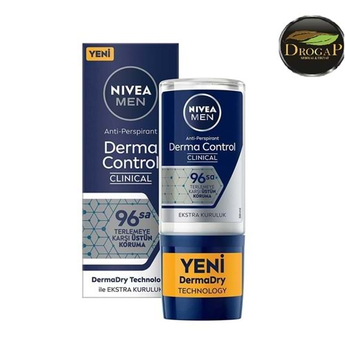 NIVEA ROLL-ON DERMA CONTROL CLİNİCAL DEODORANT 50 ML ( ERKEK )