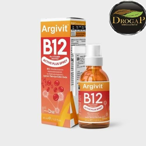 ARGİVİT B12 ACTİVE PLUS SPREY 30 ML ( METİLKOBALAMİN & HİDROKSİKOBALAMİN )