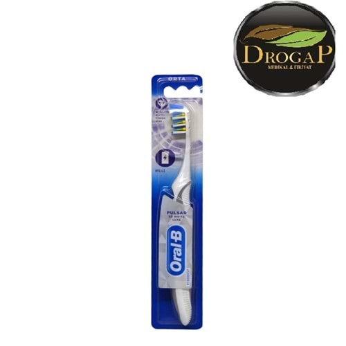 ORAL-B DİŞ FIRÇASI PİLLİ TİTREŞİMLİ PULSAR 3D WHITE LÜXE ( ORTA )