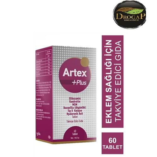 ARTEX PLUS 60 TABLET COLLAGEN ( GLİKOZAMNİN & KONDROİTİN & MSM ) TİP II KOLEJEN