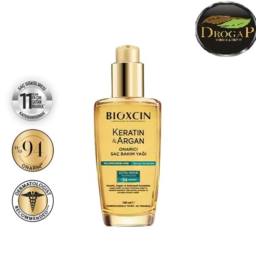 BİOXCIN KERATİN & ARGAN ONARICI SAÇ BAKIM YAĞI 150 ML ( TÜM SAÇLAR İÇİN )