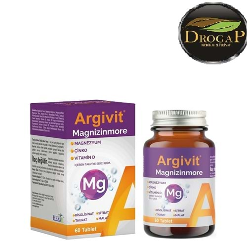 ARGİVİT MAGNİZİNMORE 60 TABLET ( Bisglisinat & sitrat & Malat & Taurat )