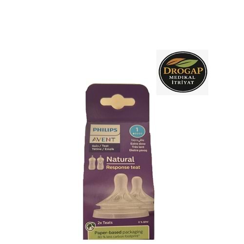 AVENT BİBERON EMZİĞİ RESPONSE 0+ AY 2 Lİ NO : 1 ( SCY961/02 )