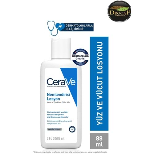 CERAVE NEMLENDİRİCİ LOSYON 88 ML( KURU VE ÇOK KURU CİLTLER İÇİN )