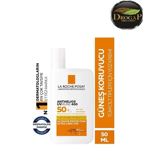 LA ROCHE POSAY ANTHELIOS UVMUNE 400 SPF 50+SHAKA FLUIDE GÜNEŞ KREMİ ( KARMA CİLT )