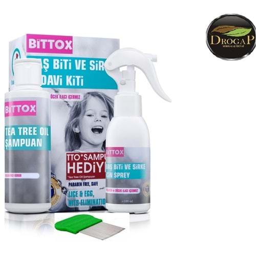 BİTTOX BİT SPREYİ 100 ML & 150 ML T.T.O BİT ŞAMPUANI HEDİYELİ ( ÇELİK TARAKLI )