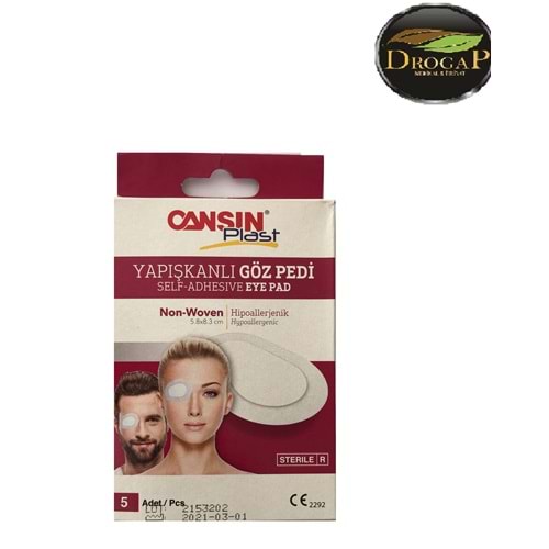 CANSIN PLAST STERİL GÖZ PEDİ 5 Lİ 6,5 X 9,5 CM ( YETİŞKİN ) NO : 532S
