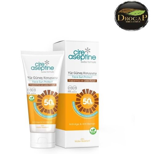 CİRE ASEPTİNE GÜNEŞ KREMİ SPF50+ 50 ML ( YAŞLANMA VE LEKE KARŞITI )