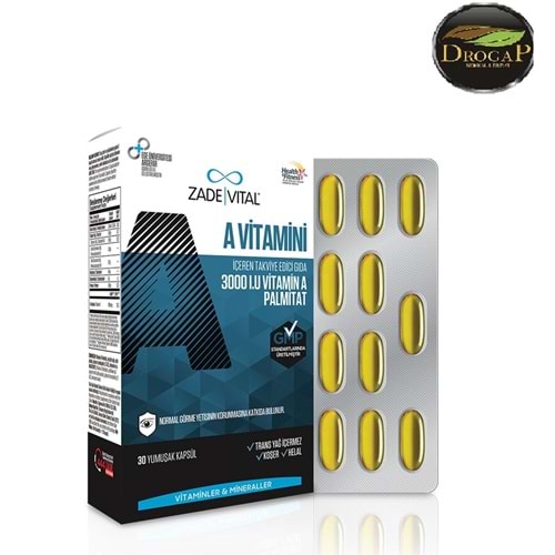 ZADE VİTAL A VİTAMİNİ 500 MG 30 KAPSÜL