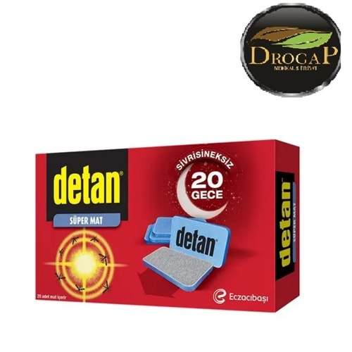 DETAN SÜPER MAT TABLET 20 Lİ YEDEK ( SİVRİSİNEK )