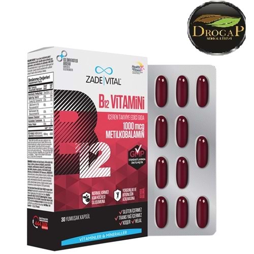 ZADE VİTAL VİTAMİN B12 1.000 MG 30 KAPSÜL