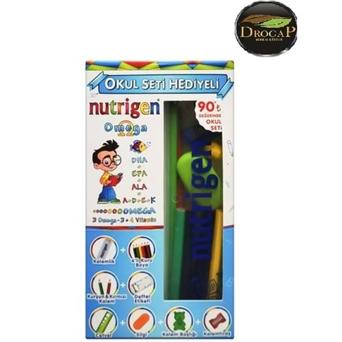 NUTRİGEN OMEGA 3 BALIK YAĞI ŞURUBU PORTAKAL AROMALI & OKUL SETİ HEDİYELİ