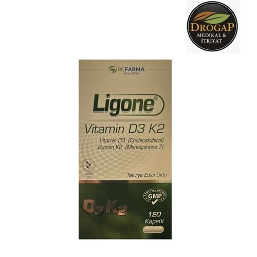 LİGONE VİTAMİN D3 K2 120 KAPSÜL