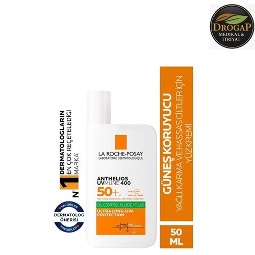 LA ROCHE POSAY ANTHELIOS OİL CONTROL FLUID SPF50+ 50 ML GÜNEŞ KREMİ ( HASSAS VE YAĞLI CİLTLER İÇİN )