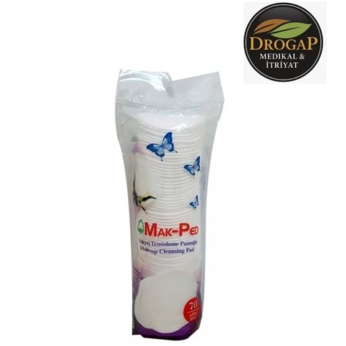 MAK-PED MAKYAJ TEMİZLEME PAMUĞU 100 ADETLİ