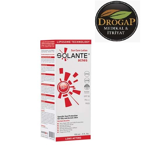 SOLANTE ACNES SUN CARE LOTİON SPF50+ 150 ML ( AKNELİ CİLTLER İÇİN )