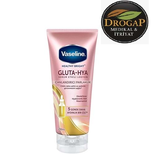 VASELİNE GLUTA HYA SERUM ETKİLİ LOSYON ( CANLANDIRICI PARLAKLIK ) 200 ML