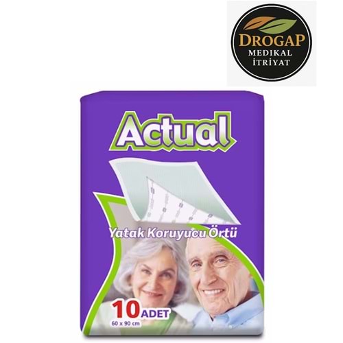 ACTUAL HASTA YATAK KORUYUCU ÖRTÜ 60 X 90 CM 10 LU PAKET