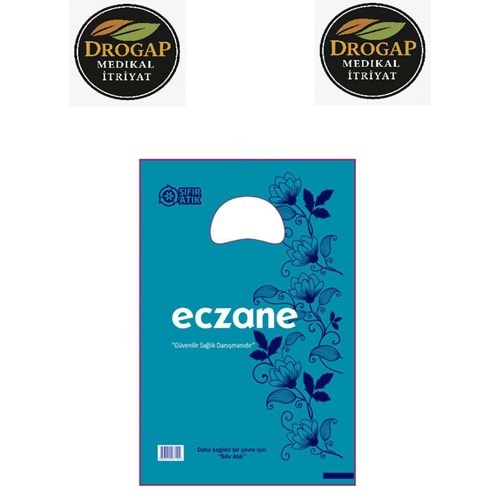 DROGAP BİO ECZANE POŞETİ 16 X 27 EBAT ( ÇANTA ) NO : 0 ( 400 ADETLİ