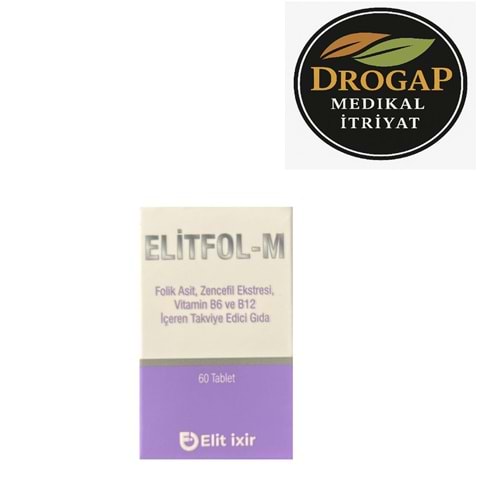 ELİTFOL-M 60 TABLET ( FOLİK ASİT & ZENCEFİL EXTRESİ VİT.B6 VE B12 )