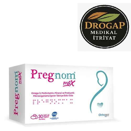 PREGNOM MAX 30 SOFTJEL KAPSÜL ( OMEGA3 & PROBİYOTİK & MULTİVİTAMİN )