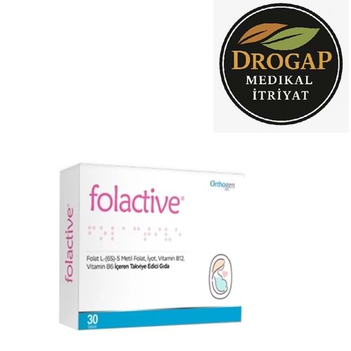 FOLACTİVE FOLİK ASİT 30 TABLET ( METİL FOLAT & İYOT & VİT.B12 )