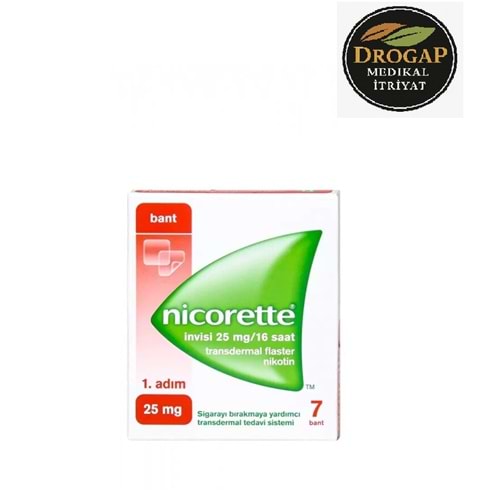 NİCORETTE İNVİSİ BANT 25 MG 1. ADIM 7 BANT