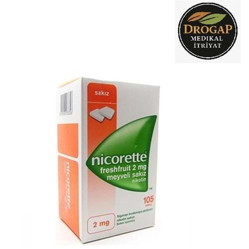 NİCORETTE FRESH MEYVELİ 2 MG 105 SAKIZ