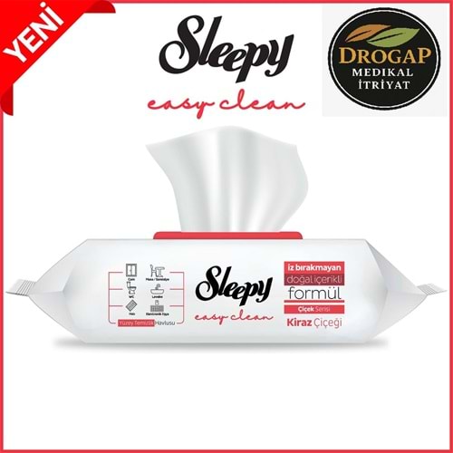 SLEEPY EAS CLEAN YÜZEY TEMİZLEME HAVLUSU 100 LÜ ( KİRAZ ÇİÇEĞİ )