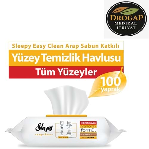 SLEEPY EAS CLEAN YÜZEY TEMİZLEME HAVLUSU 100 LÜ ( ARAP SABUNU )