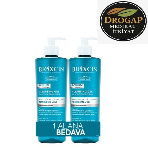 BİOXCIN ACNİUM SEBİUM DENGELEYİCİ YÜZ YIKAMA JELİ 500 ML + 500 ML 1 ALANA 1 BEDAVA
