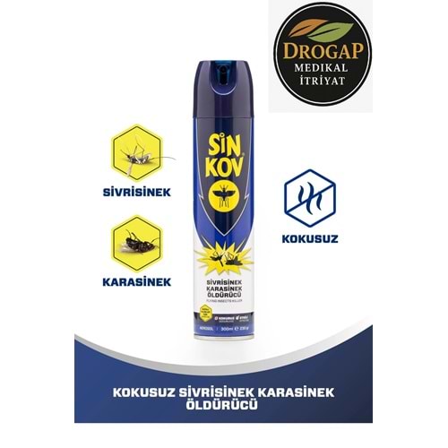 SİNKOV TOKS KOKUSUZ SU BAZLI SİVRİSİNEK VE KARASİNEK ÖLDÜRÜCÜ AEROSOL 300 ML